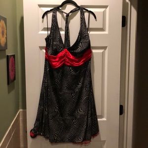 Torrid Plus Size red & black halter dress-Size 22!